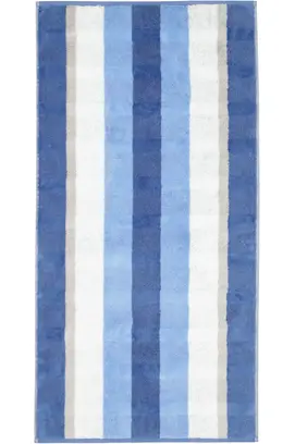 Cawo Noblesse Stripes Badlaken 80x150 saphir