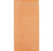 Cawo Campus Ringel Handdoek 50x100 mandarine