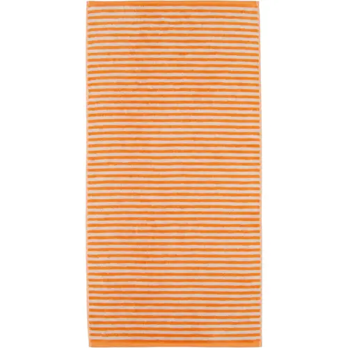 Cawö Cawo Campus Ringel Handdoek 50x100 mandarine afbeelding