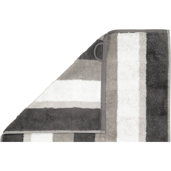 Cawo Noblesse Stripes  Gastendoekje 30x50 anthrazit