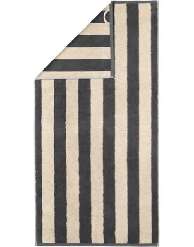Cawo Gallery stripes Handdoek 50x100 granit