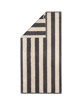 Cawo Gallery stripes Handdoek 50x100 granit