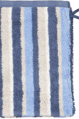 Cawo Breeze Streifen Washandje 16x22 sky