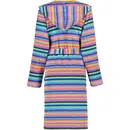 Cawö Cawo Dames Badjas met capuchon 1454 14 multicolor Maat 46
