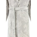 Cawö Cawo Badjas 4420 Velours met Sjaalkraag Silber 46