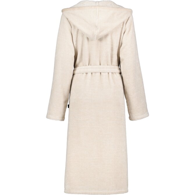 Cawö Badjas met capuchon en rits 6432   natur 46 Cawö Badjas met capuchon en rits 6432   natur 46