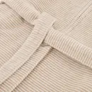 Cawö Cawö Badjas met capuchon en rits 6432   natur 46