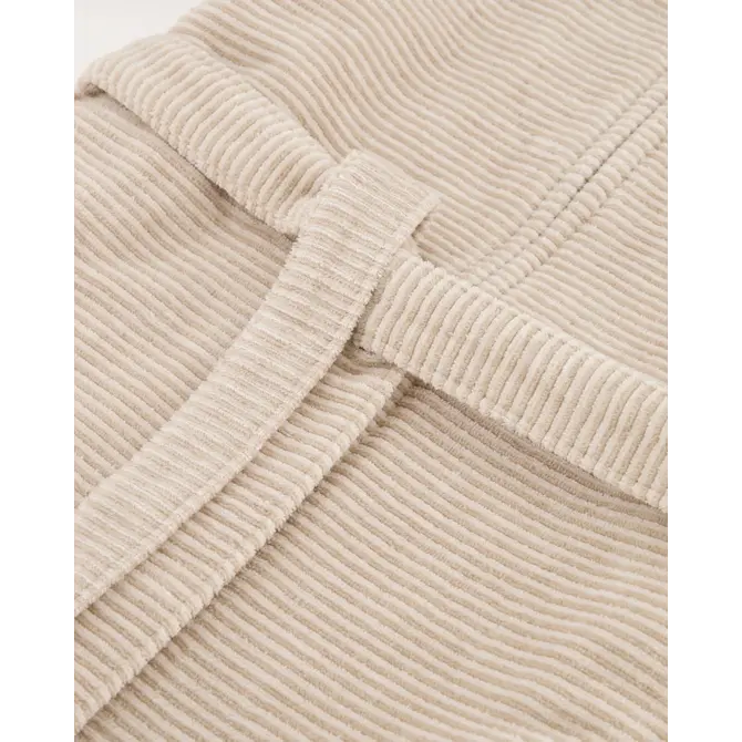 Cawö Badjas met capuchon en rits 6432   natur 46 Cawö Badjas met capuchon en rits 6432   natur 46