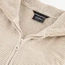 Cawö Cawö Badjas met capuchon en rits 6432   natur 46