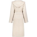 Cawö Cawö Badjas met capuchon en rits 6432   natur 40