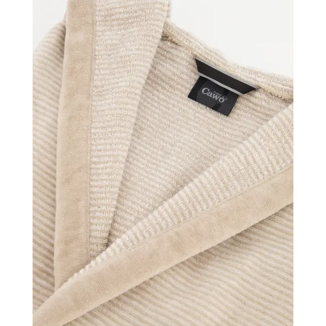 Cawö Badjas met capuchon 6425   natur 46 Cawö Badjas met capuchon 6425   natur 46