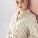 Cawö Cawö Badjas met rits 5317   beige 38