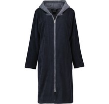 Cawö Badjas met capuchon en rits 5108 Uni  schwarz 44/46