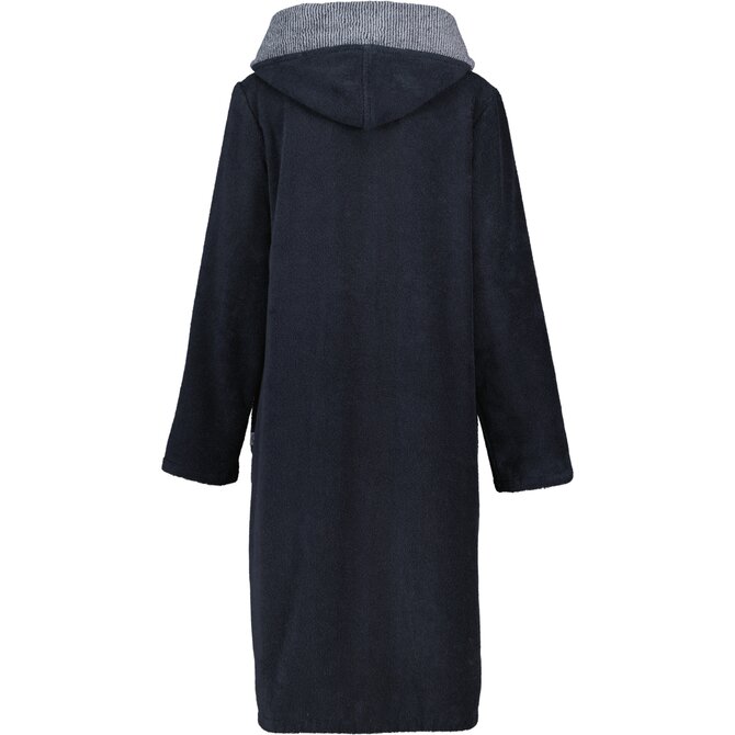 Cawö Badjas met capuchon en rits 5108 Uni  schwarz 44/46