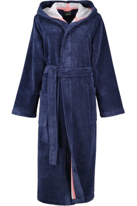 Cawö Badjas met capuchon 830 Doubleface  marine 48/50