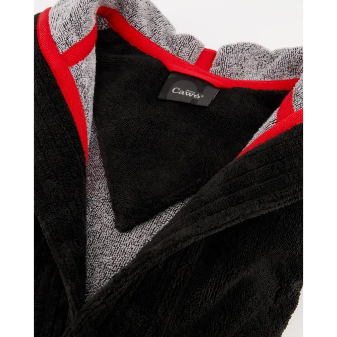 Cawö Badjas met capuchon 830 Doubleface lava 40/42