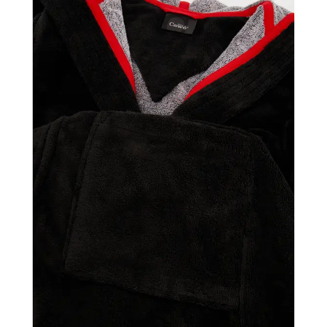 Cawö Badjas met capuchon 830 Doubleface lava 40/42