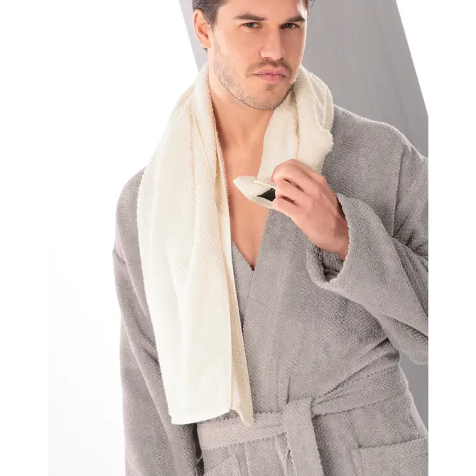 Cawo Heren Badjas 5622 stein S Cawo Heren Badjas 5622 stein S