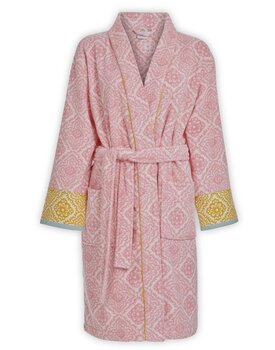 Pip Studio Jacquard Check Badjas - Roze M