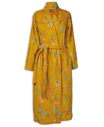 Pip Studio Les Fleurs Bathrobe Yellow XXL