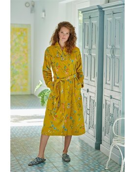 Pip Studio Les Fleurs Bathrobe Yellow XXL