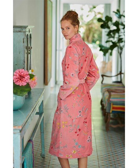 Pip Studio Les Fleurs Bathrobe Pink S