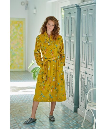 Pip Studio Les Fleurs Bathrobe Yellow XS