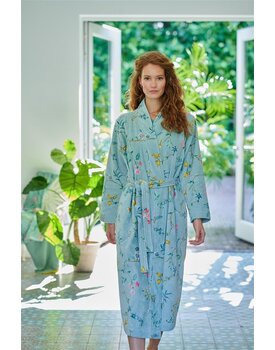 Pip Studio Les Fleurs Bathrobe Blue XL