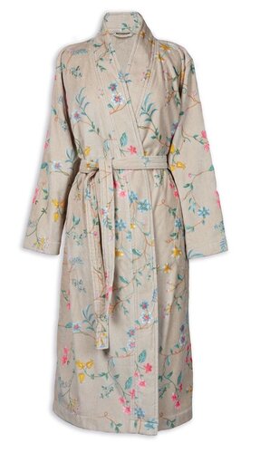 Pip Studio Pip Studio Les Fleurs Bathrobe Khaki M afbeelding