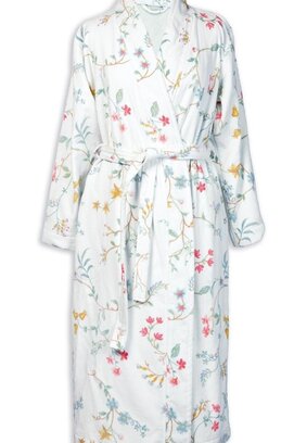 Pip Studio Les Fleurs Bathrobe White XL