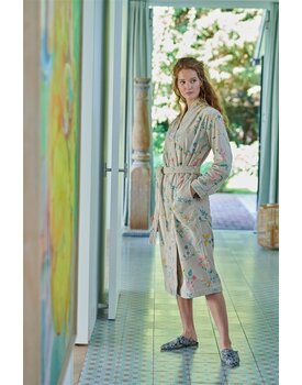 Pip Studio Les Fleurs Bathrobe Khaki S