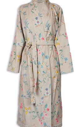 Pip Studio Les Fleurs Bathrobe Khaki XL
