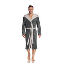 Vossen Vossen Badjas Poppy flanell/light grey  XS