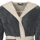 Vossen Vossen Badjas Poppy flanell/light grey  XL