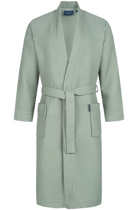 Morgenstern badjas Luca wafelstof Kimono 120cm Olijf Maat M