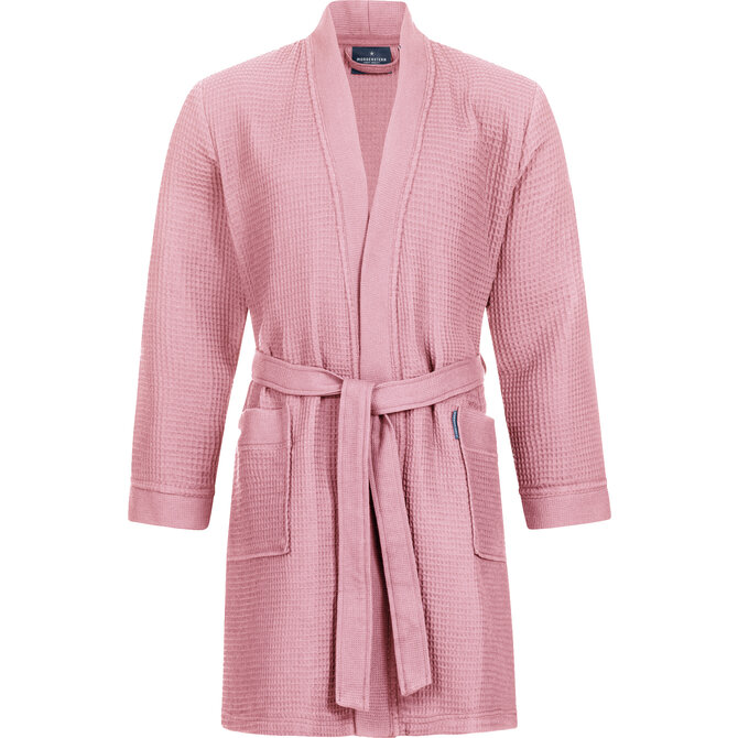 Morgenstern badjas Sascha wafelstof Kimono 100cm Poederroze Maat L