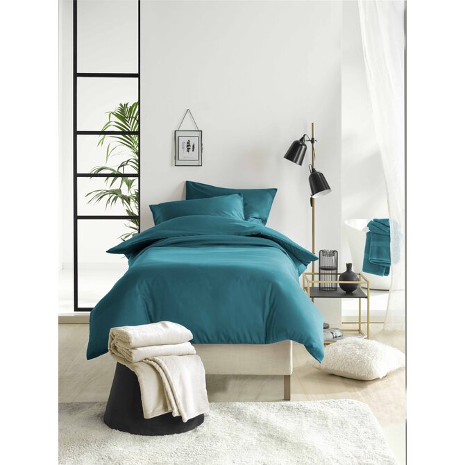 De Witte Lietear dekbedovertrek Olivia Lake Green 200x200/220 De Witte Lietear dekbedovertrek Olivia Lake Green 200x200/220