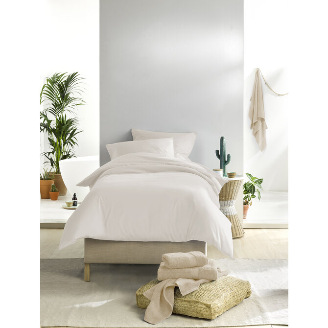 De Witte Lietaer dekbedovertrek Olivia Sand 140x200/220 De Witte Lietaer dekbedovertrek Olivia Sand 140x200/220