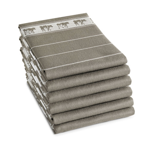 DDDDD DDDDD Theedoek Koe 60x65 Taupe afbeelding