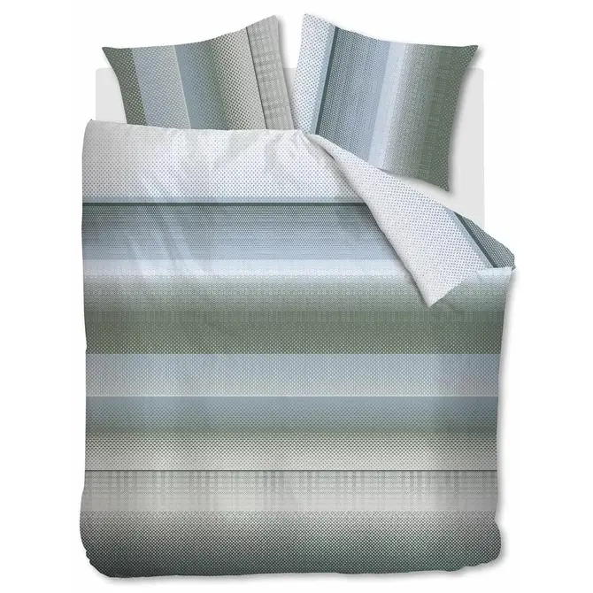 Beddinghouse Mels Dekbedovertrek Grey Green 200x200/220 Beddinghouse Mels Dekbedovertrek Grey Green 200x200/220