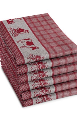DDDDD Theedoek Dutchie 60x65 Red