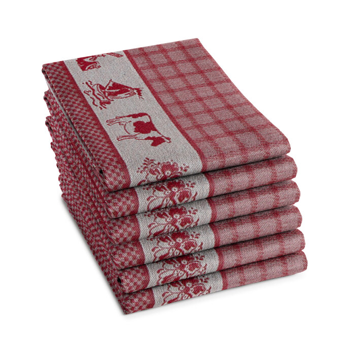 DDDDD Theedoek Dutchie 60x65 Red