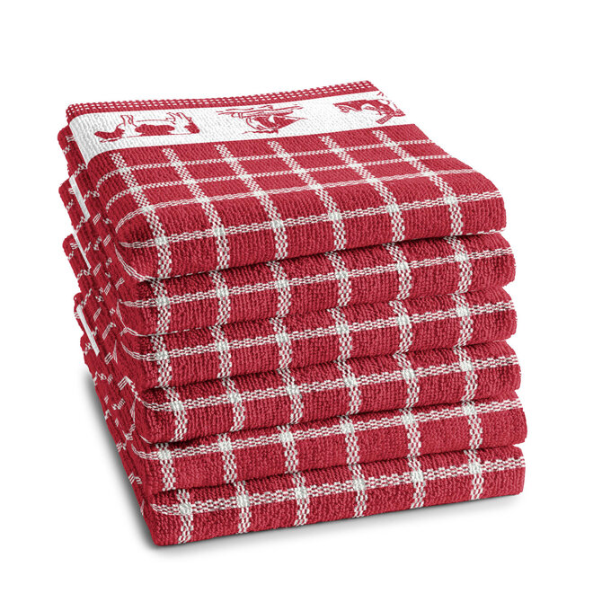 DDDDD Keukendoek Dutchie 50x55 Red