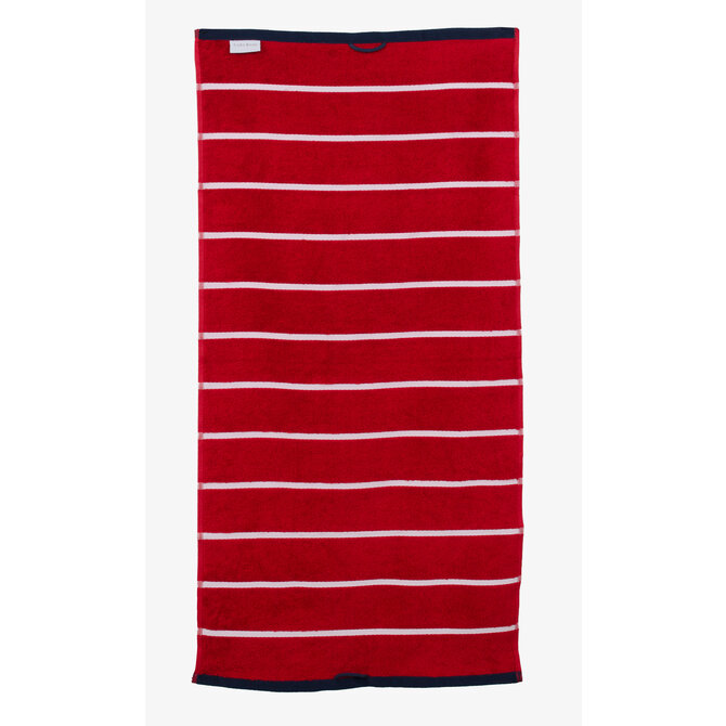 Carl Ross Saunahanddoek 17300 Deep Red/Offwhite 70x200
