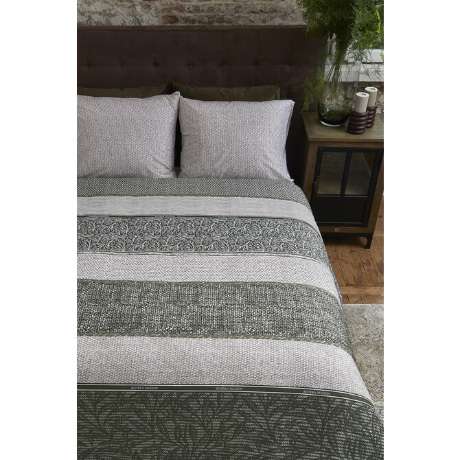 Riviera Maison Kussensloop  Chester Groen 60x70 cm