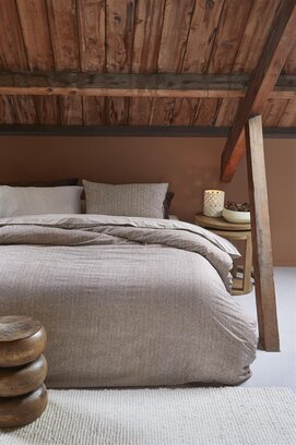 Riviera Maison Dekbedovertrek  Chevron Weave Bruin 140x200/220