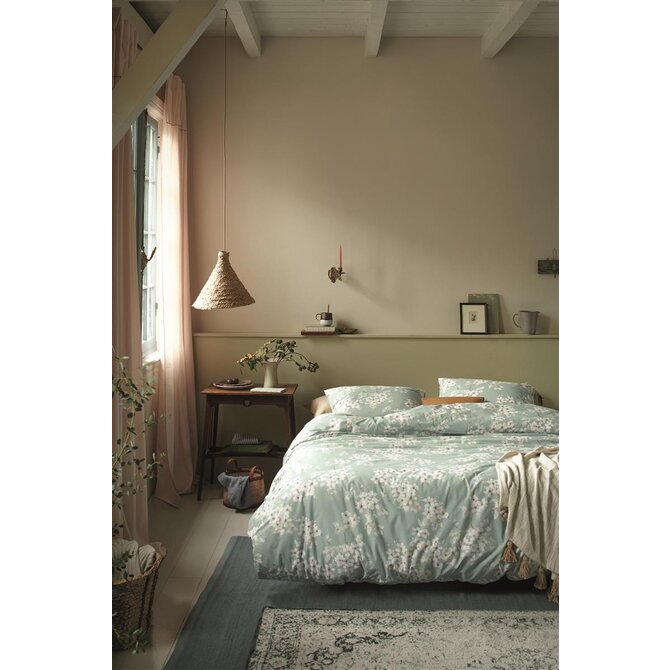 Ariadne at Home Dekbedovertrek Blooming Flowers Blauw Groen 200x200/220 Ariadne at Home Dekbedovertrek Blooming Flowers Blauw Groen 200x200/220