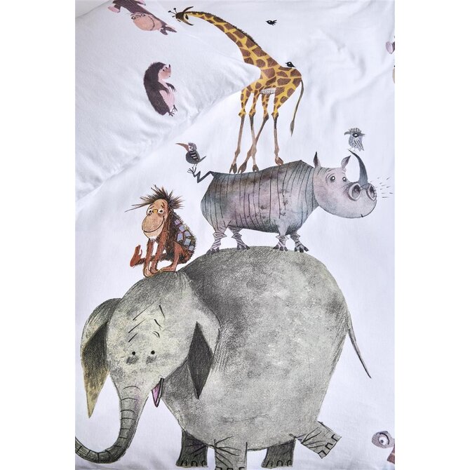 Beddinghouse x Fiep Amsterdam Dekbedovertrek Dieren Stapelen 140x200