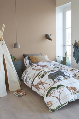 Beddinghouse x Hanneke de Jager Jeep Safari dekbedovertrek Kids 140x200/220 Natural