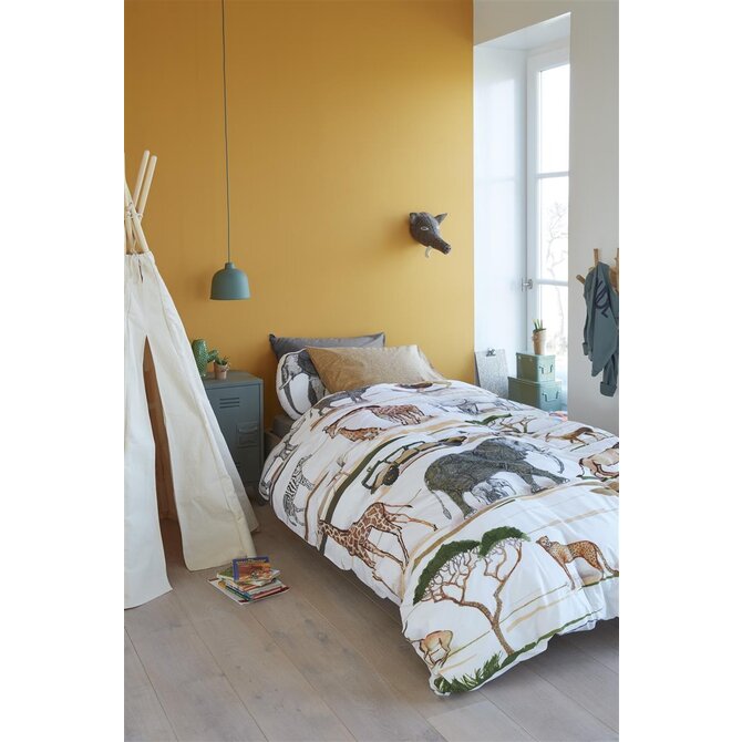 Beddinghouse x Hanneke de Jager Jeep Safari dekbedovertrek Kids 140x200/220 Natural